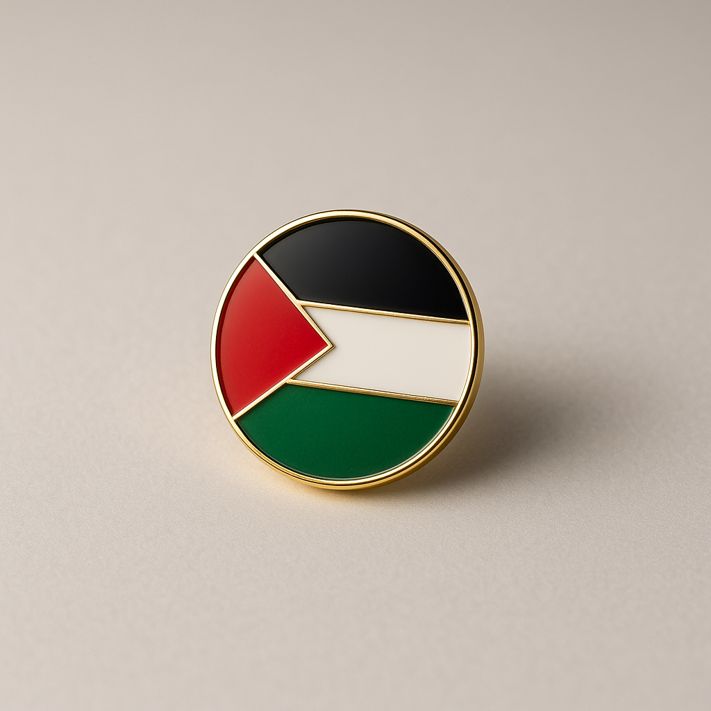 3 stuks | Palestina vlag speld rond | Palestijnse speld | Vrijheidsspeld