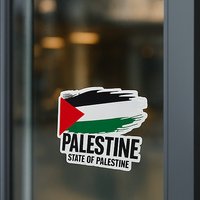 Palestine Vlag Sticker – State of Palestine – Duurzaam Vinyl – Auto, Fles, Laptop & Meer