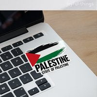 Palestine Vlag Sticker – State of Palestine – Duurzaam Vinyl – Auto, Fles, Laptop & Meer